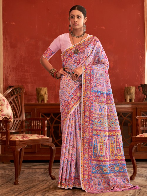 Metallic Mauve Saree – Estie Couture