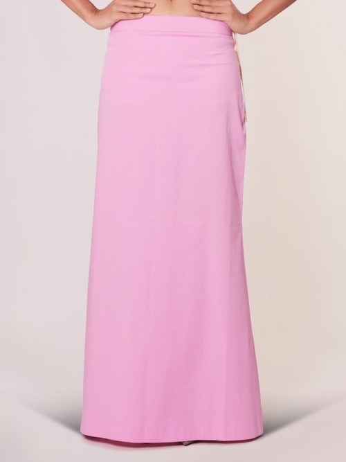 SAI DECORATIVE Women's Lycra Pure Cotton Stretchable Saree Shape wear  Petticoat Color:- Baby pink & Size:-M