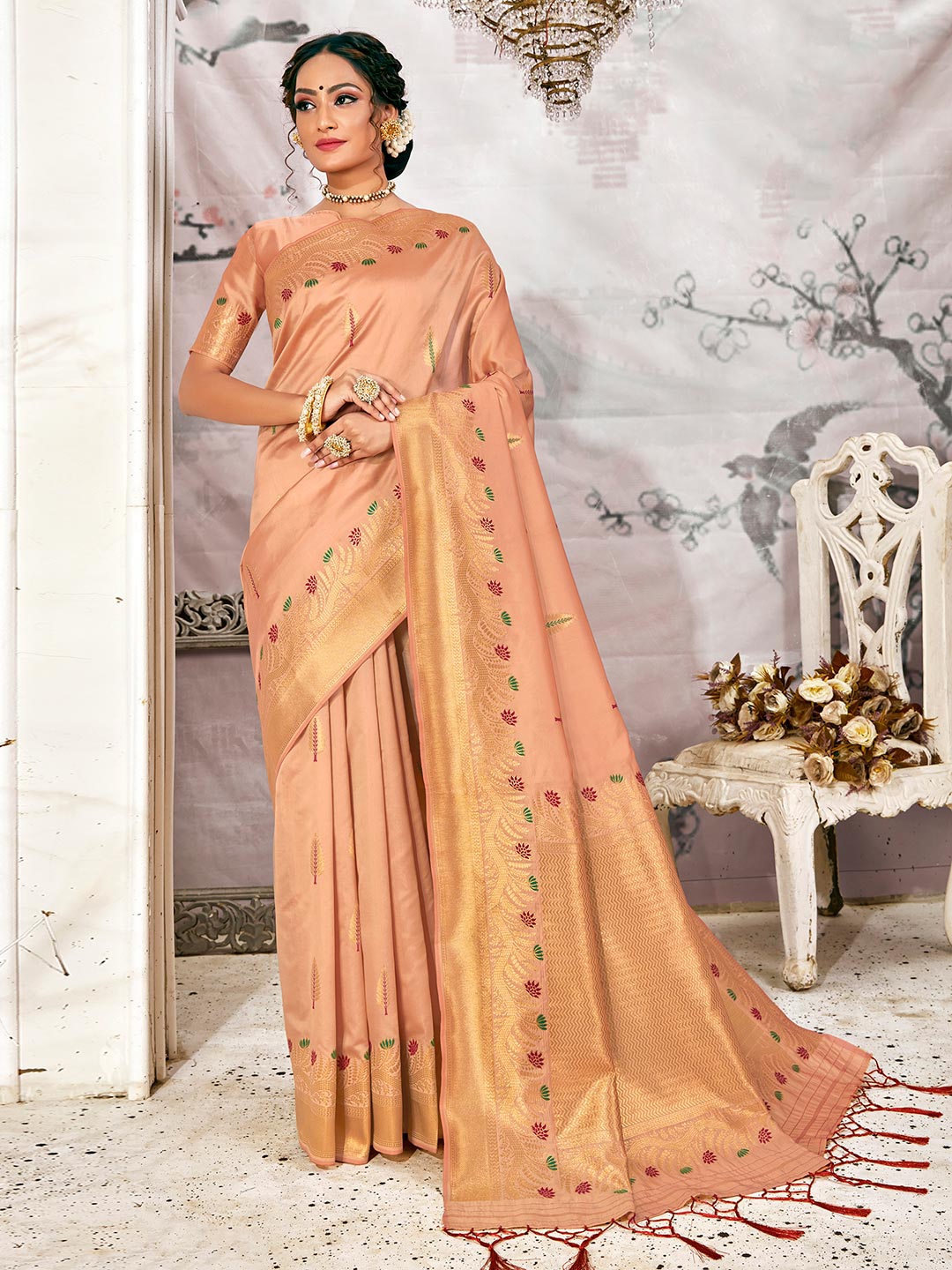silk saree for wedding reception