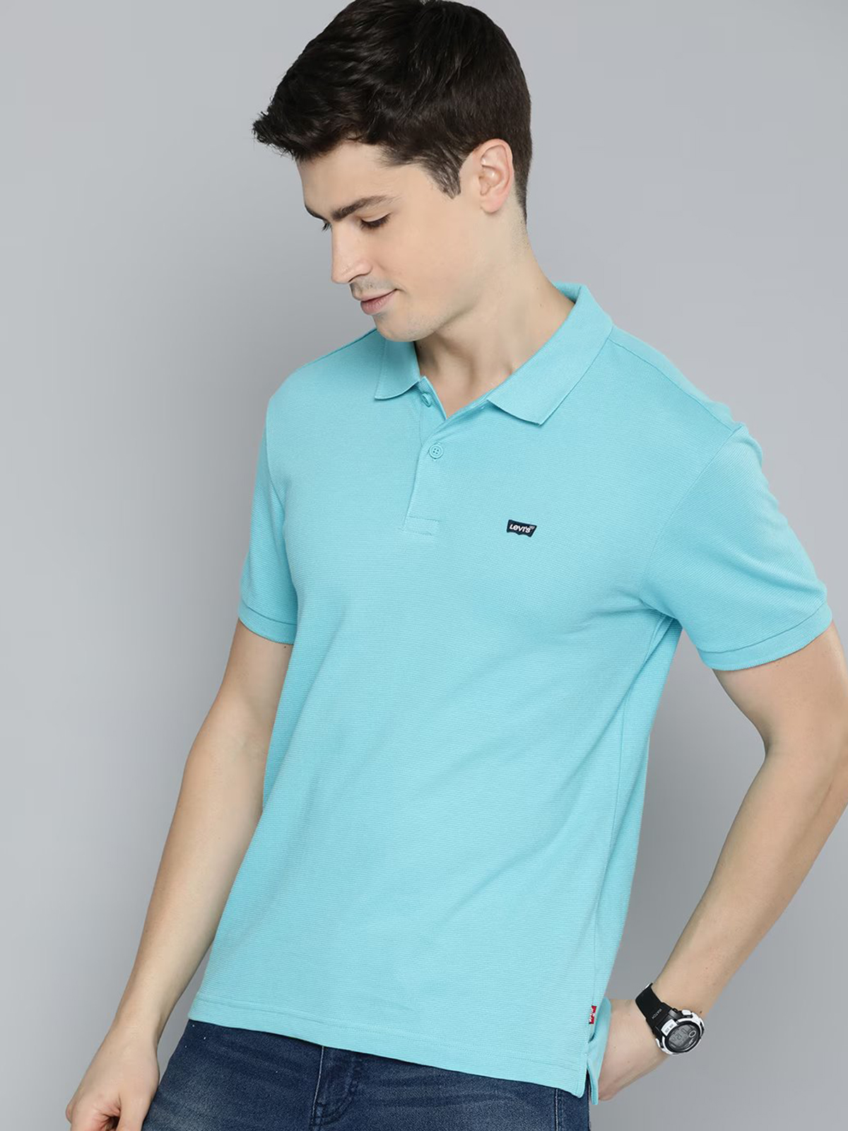 Levis cotton sky blue plain t shirt G3 MTS17552 G3fashion