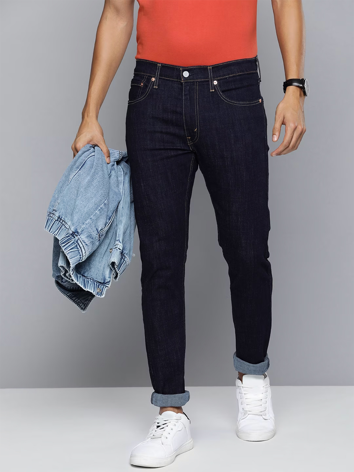 Levis solid dark navy 512 slim taper jeans G3 MJE4595