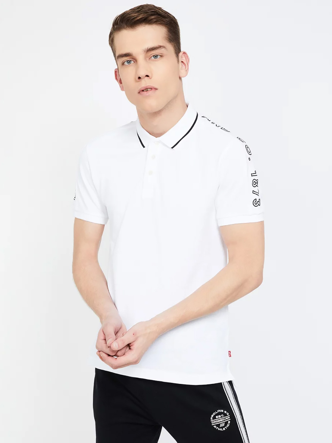 levis white polo t shirt