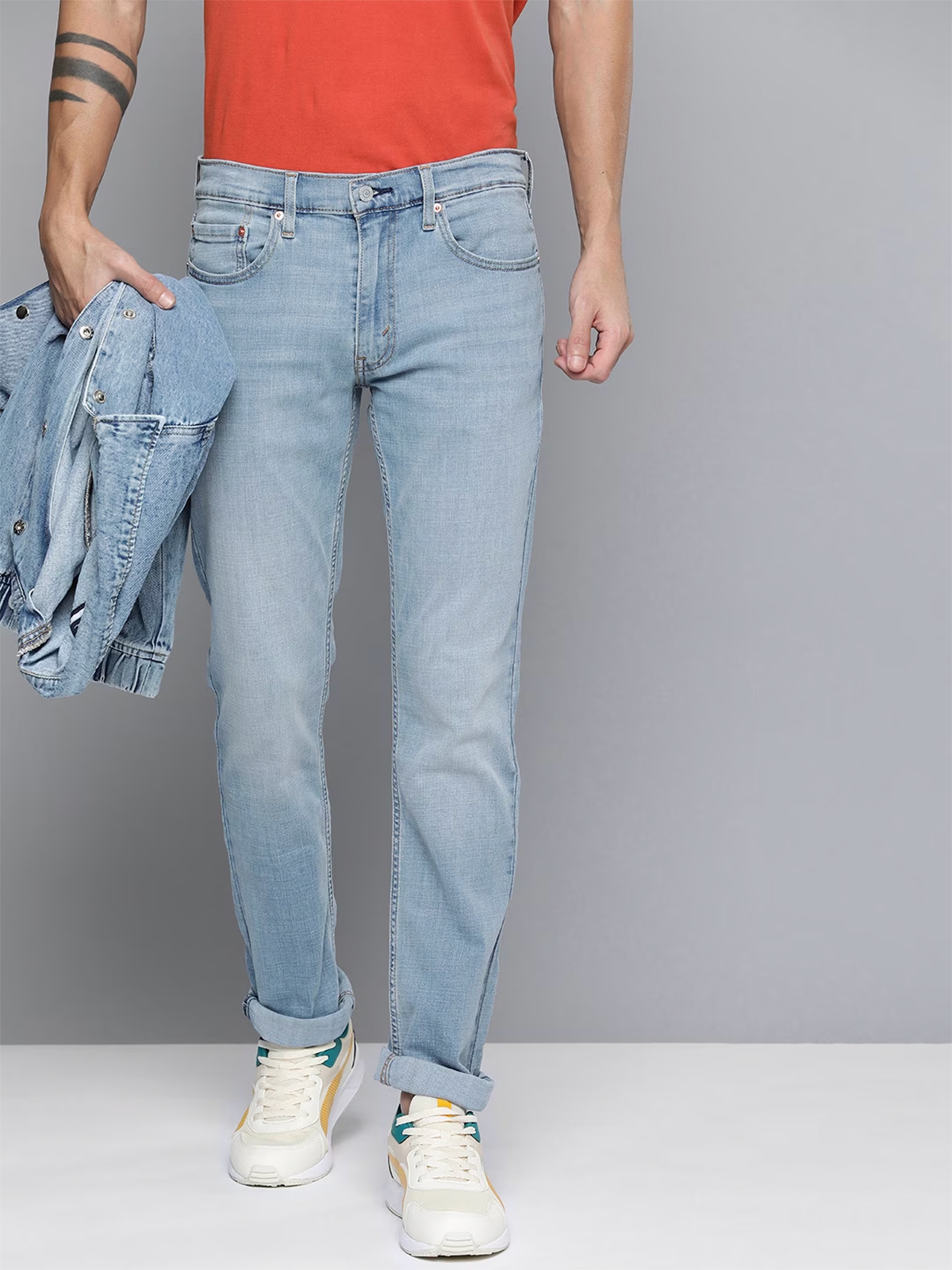 Levis washed light blue 511 slim fit jeans G3 MJE4590