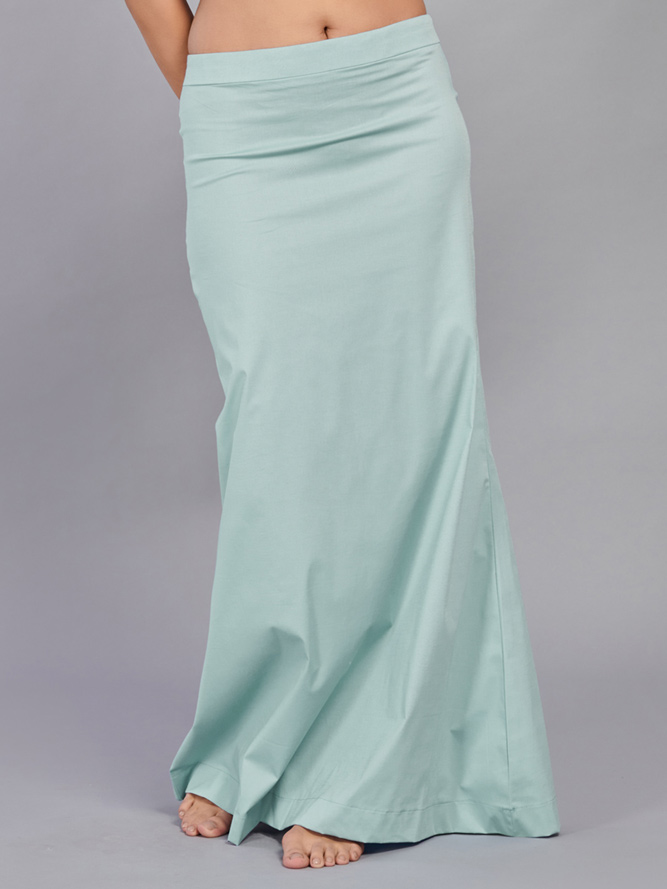 Sky blue lycra cotton saree shapewear - G3-WSP00059 