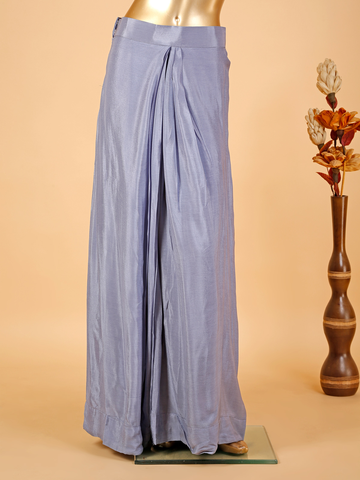 Light blue plain saree shapewear - G3-WSP00017 