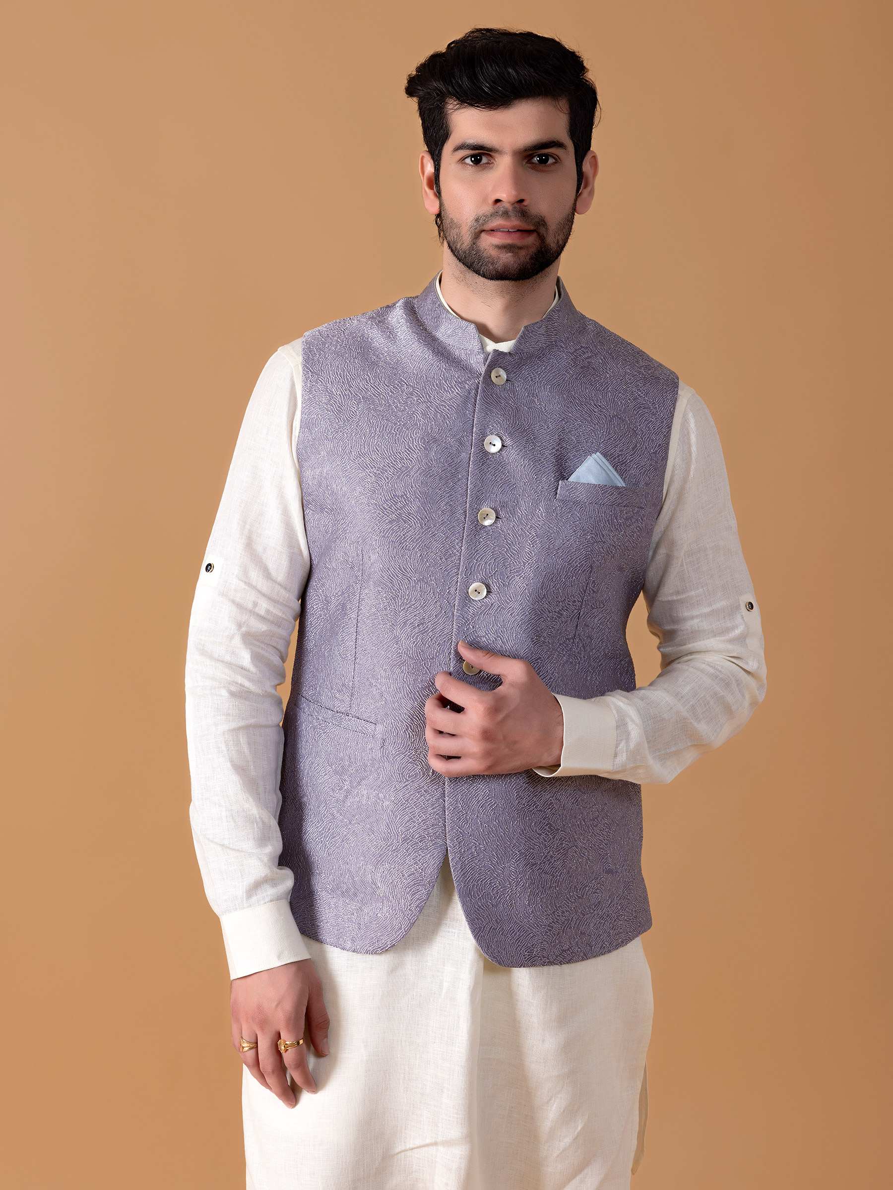 Grey color clearance waistcoat