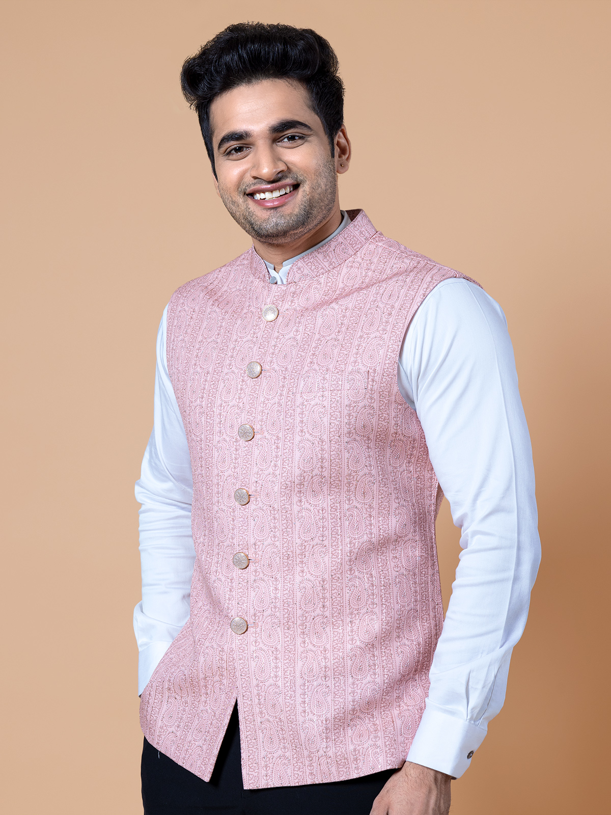 Hot pink new arrivals waistcoat