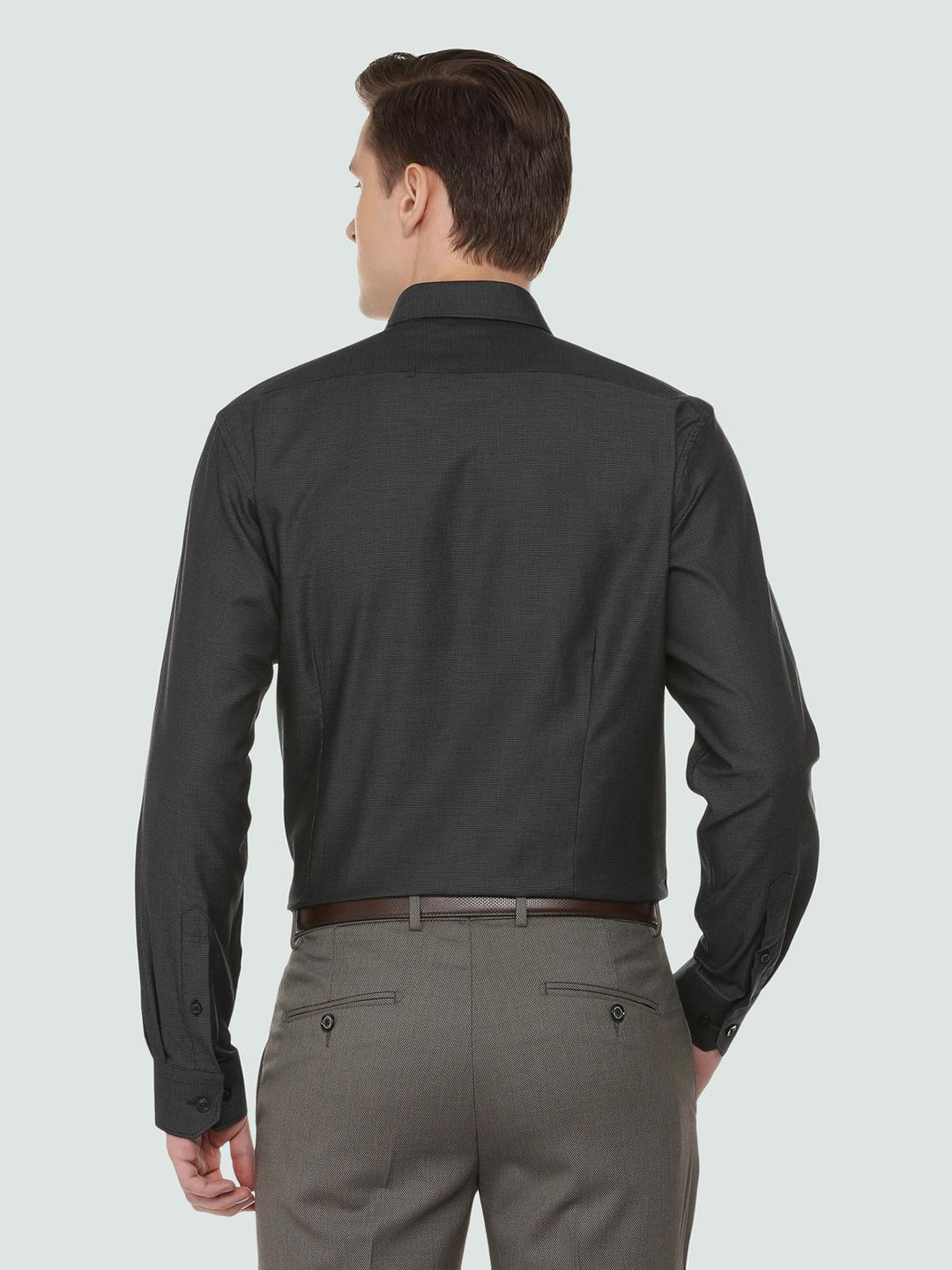 Louis Philippe solid black formal shirt - G3-MCS5405 | www.bagsaleusa.com