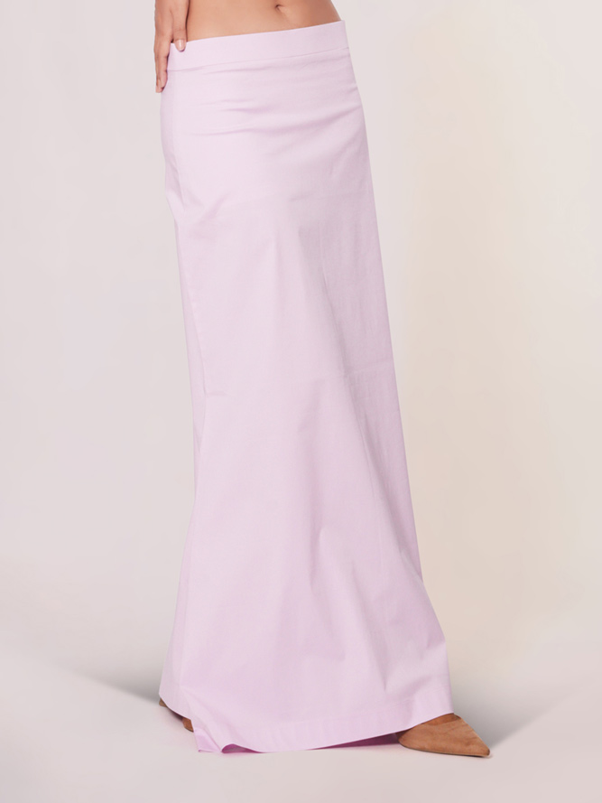 Pink plain lycra cotton petticoat - G3-WSP00056 