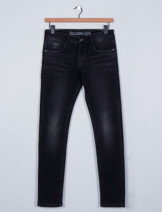  Rexstraut black denim with slim fit for casual wear