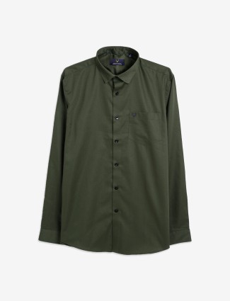 Allen Solly moss green texture shirt