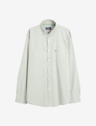 Allen Solly sage green full sleeves cotton shirt