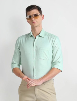 Arrow sea green full sleeve shirt