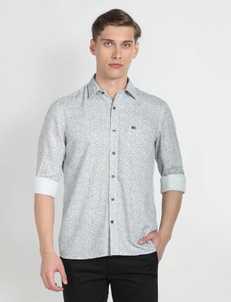 ARROW SPORT grey printed shirt