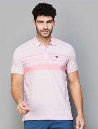 ARROW SPORT light pink stripe t-shirt