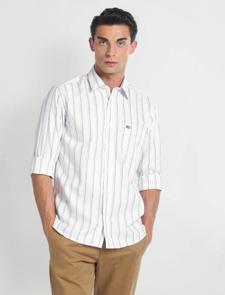 ARROW SPORT white stripe shirt