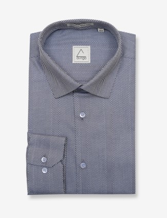 Avega blue full sleeve textured shirt 