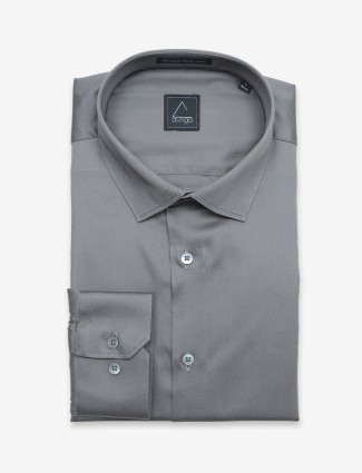 Avega cotton grey plain shirt