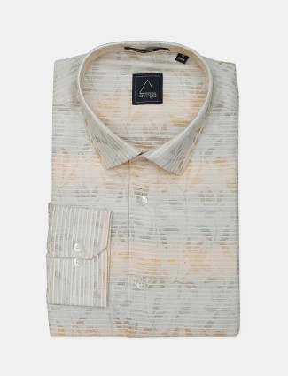 Avega cream shaded cotton printed shirt