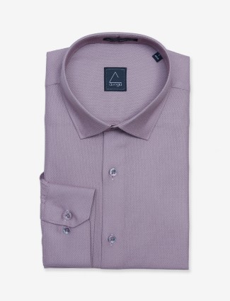 Avega light purple cotton textured shirt