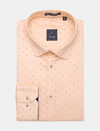 Avega peach printed pattern cotton shirt