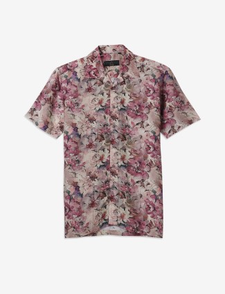 AVEGA pink floral printed shirt