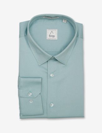 Avega plain cotton mint green shirt
