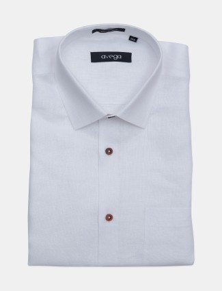 Avega presented white formal shirt in linen