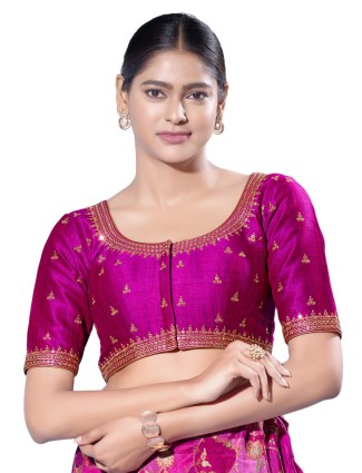 Awesome magenta silk blouse