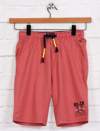 Bad Boys solid pink short in cotton