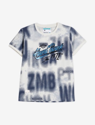 Bambini white and blue cotton t-shirt