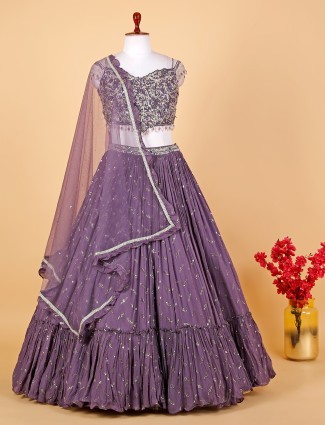 Beautiful purple lehenga choli for wedding