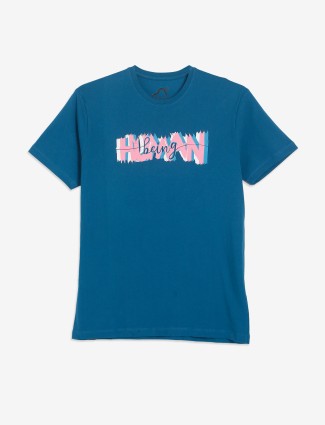 Being Human blue printed half sleeve t-shirt