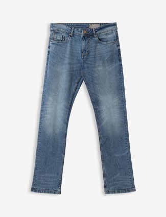 BEING HUMAN blue washed slim stright fit jeans
