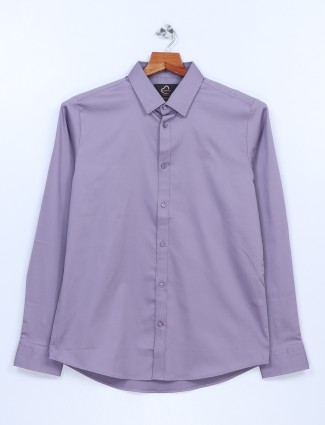Being Human cotton lilac purple plain shirt
