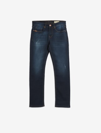 BEING HUMAN navy slim straight fit jeans