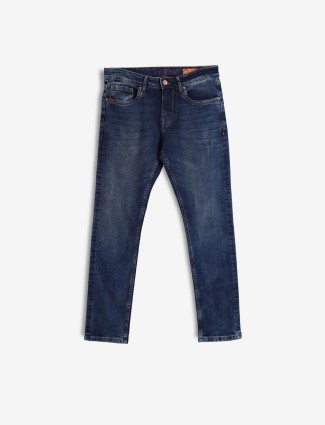 BEING HUMAN washed dark blue skinny jeans