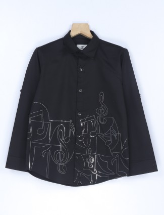 Blazo black cotton full sleeves shirt