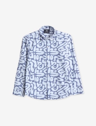 Blazo cotton blue printed shirt