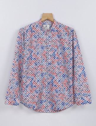 Blazo cotton multi color kurta style shirt