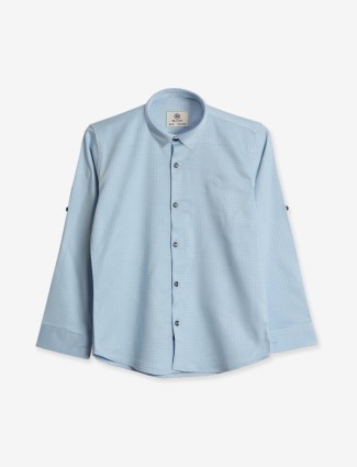 Blazo cotton sky blue full sleeve shirt