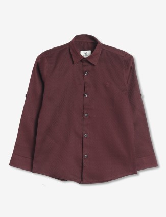 Blazo cotton wine texture shirt