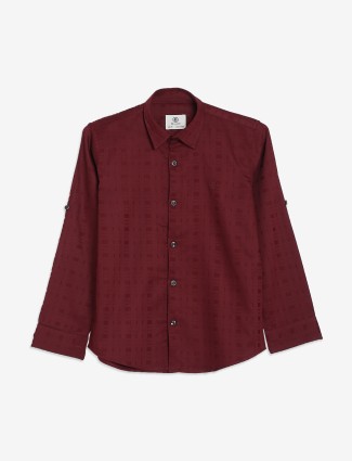 Blazo maroon texture shirt