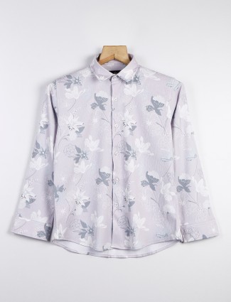 Blazo printed lilac purple cotton fabric shirt