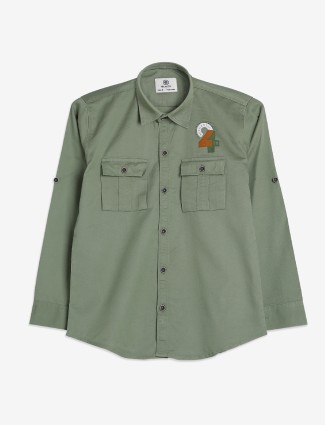 Blazo sage green cotton shirt