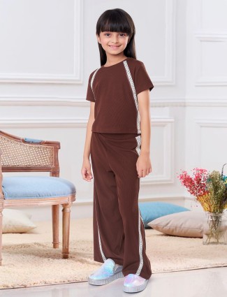 Brown plain casual co-ord set
