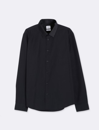 Celio cotton black shirt