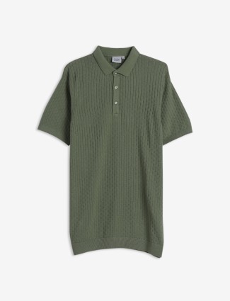 Celio knitted green t shirt