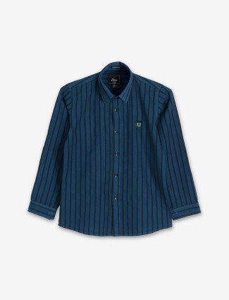 Chase royal blue stripe cotton shirt