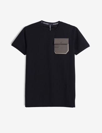 CHOPSTICK black plain cotton t-shirt